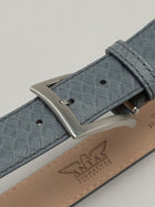 Italian Basket Weave Belt - Grey