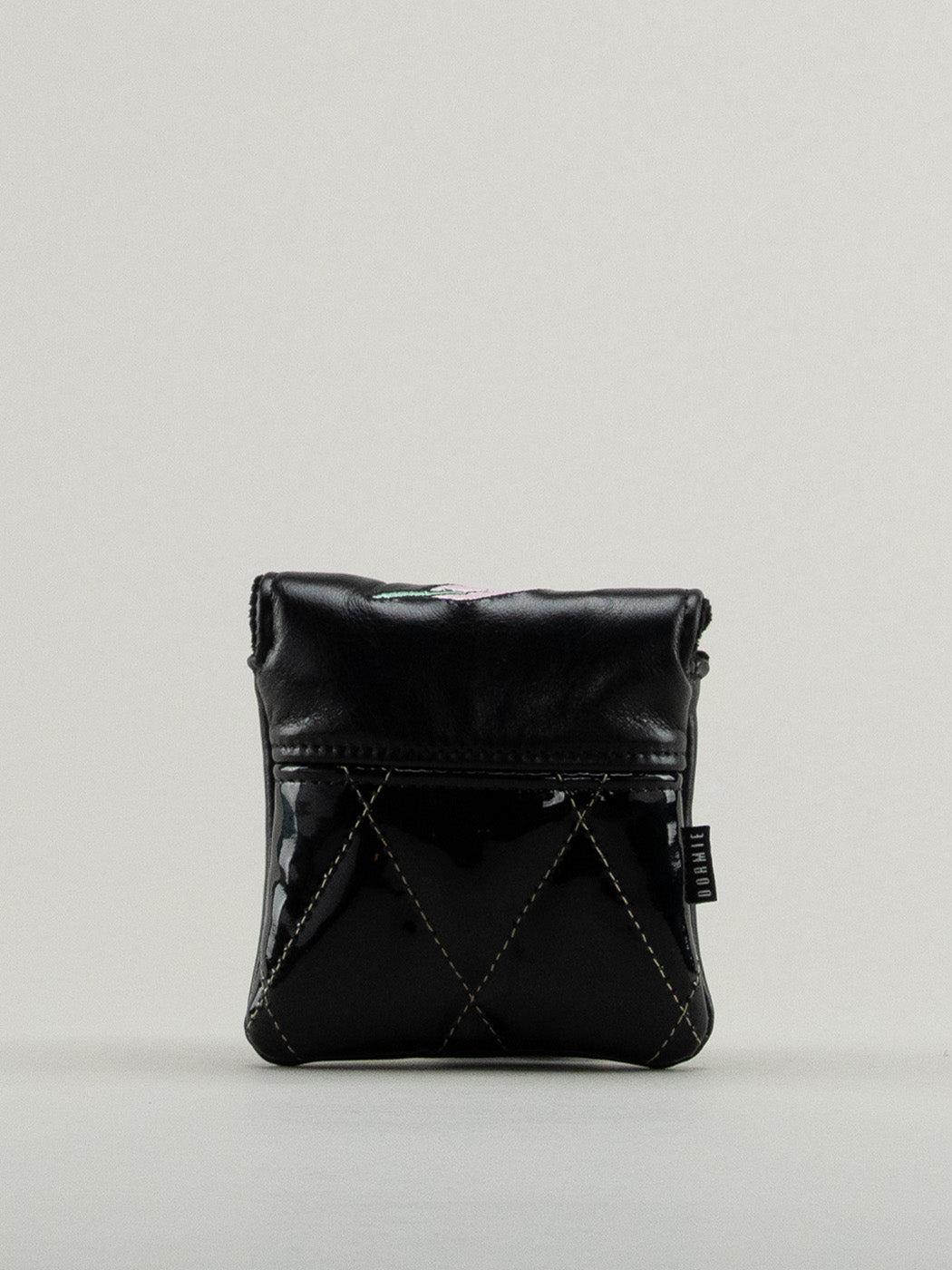 Black quilted leather golf headcover