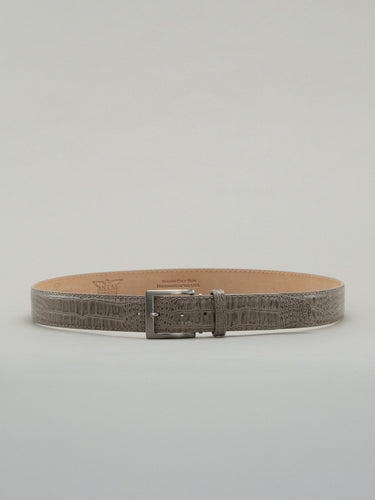 Italian Mock Crocodile Belt - Mink