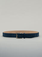 Italian Classic Suede Belt - Navy